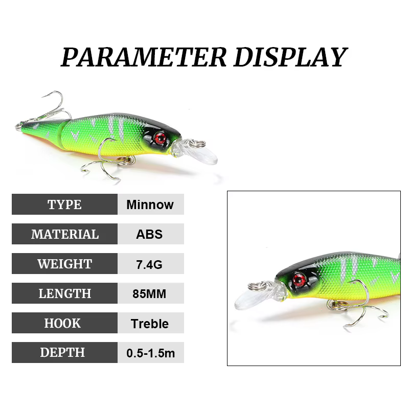 Señuelo swimbait articulado de vinilo – Realista para lucio y lubina - imagen 4