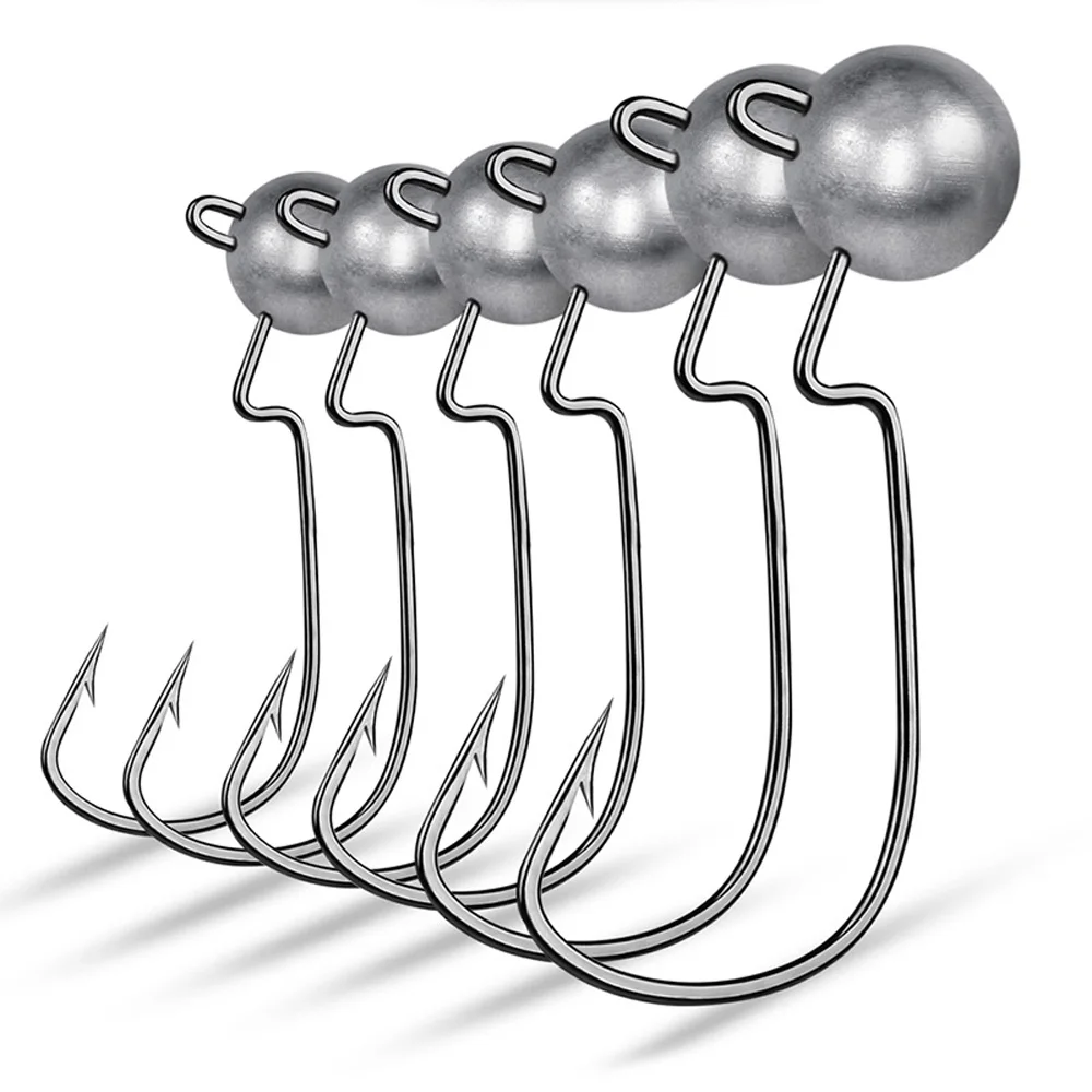 Anzuelos Jigging Jig Head con púas de vástago ancho para lubina