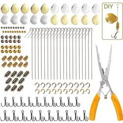 Kit de accesorios cuchara de pesca: hoja giratoria, cebo y alicates