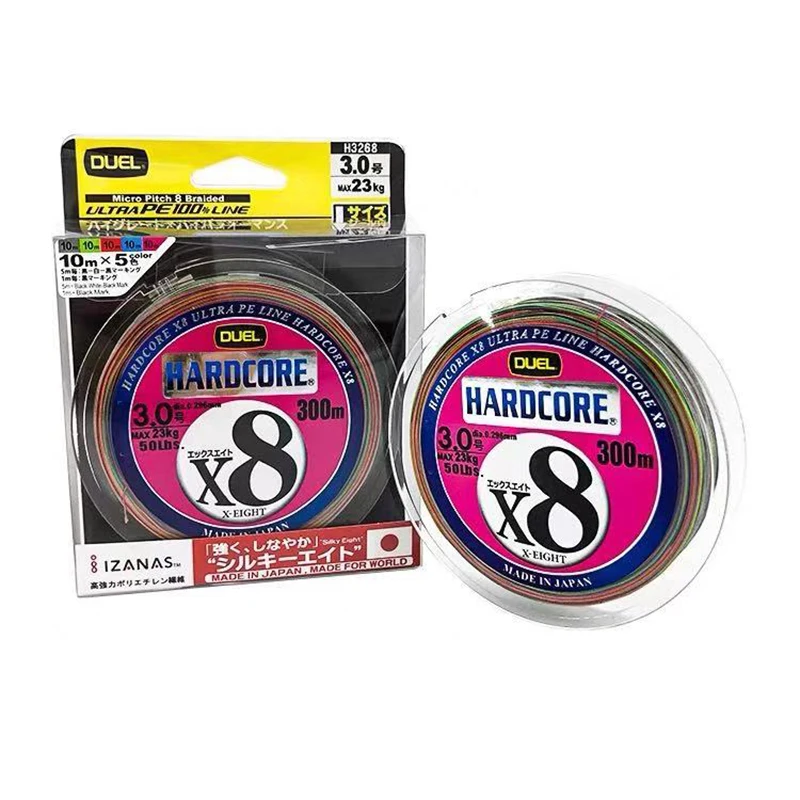 DUEL Hardcore X8 sedal trenzado PE multicolor para lubina Ocea - imagen 2