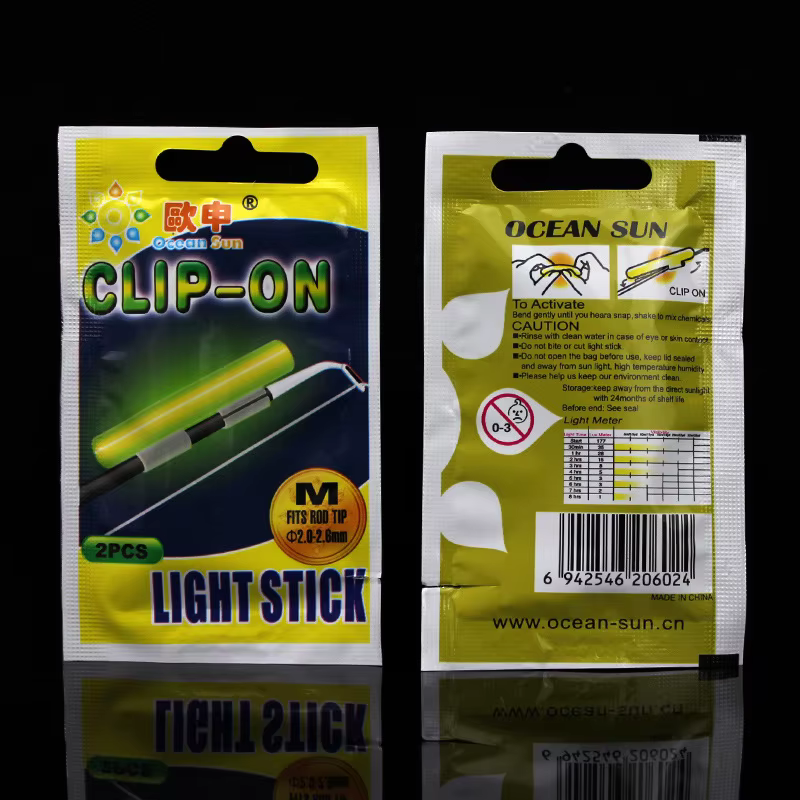Barra luminosa fluorescente pesca nocturna clip presión FU011 - imagen 4
