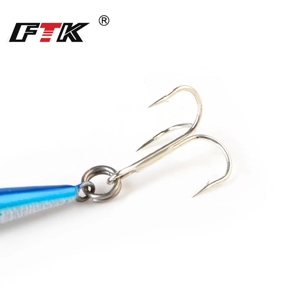FTK Micro Jig señuelo de mar con anzuelo triple y ojos 3D - imagen 2