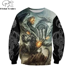 Sudadera con capucha estampado 3D Dungeon Dragon unisex otoño invierno