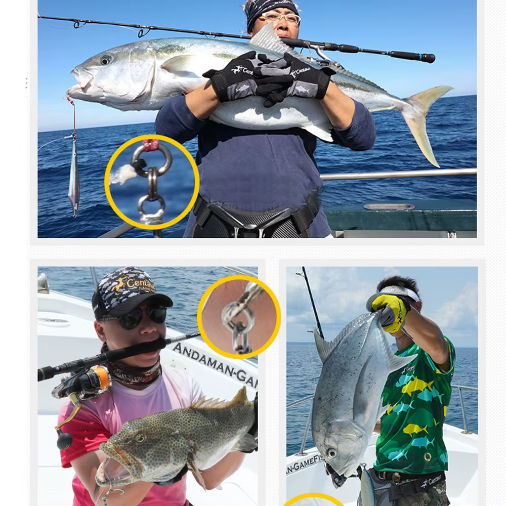 Atsuim Anillos divididos pesca acero inoxidable resistentes asistencia - imagen 2