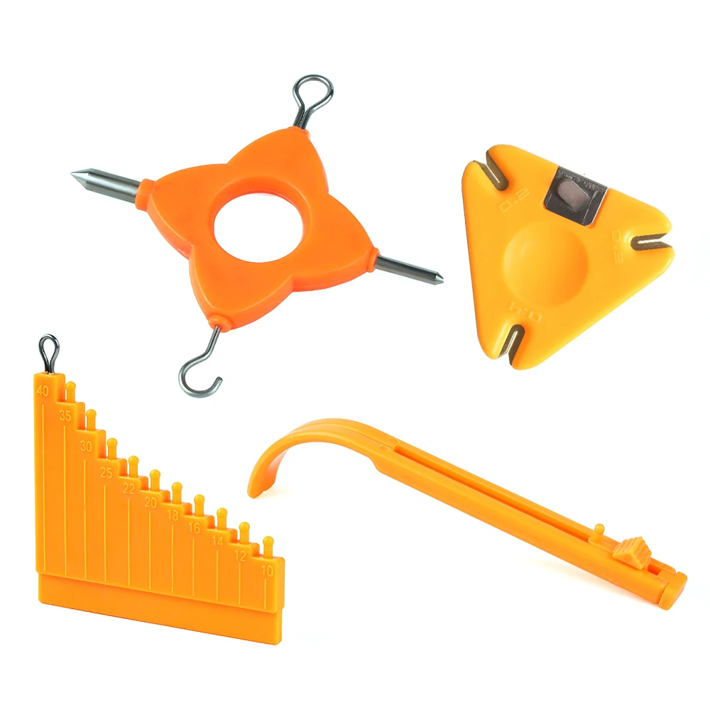 Herramienta de pesca de carpa 4 en 1: extractor y medidor para aparejos
