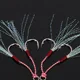Anzuelo Jigbait doble gancho con púas y pluma para pesca - imagen 2