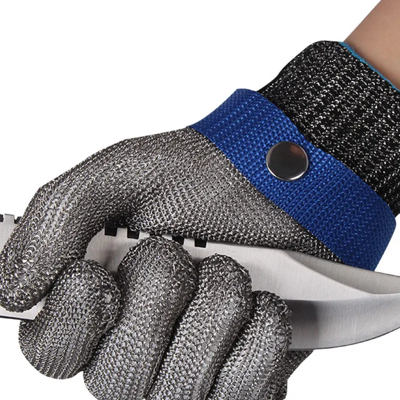 Guantes de acero inoxidable para protección anticorte en pesca