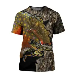 Camiseta de pesca manga corta hombre estampado 3D diseño amor