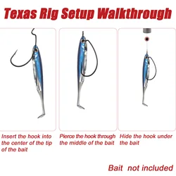 Aparejo Texas para swimbaits con plomadas lucioperca y bagre