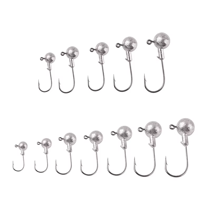 Anzuelos Jig Head vinilo suave para pesca deportiva marina