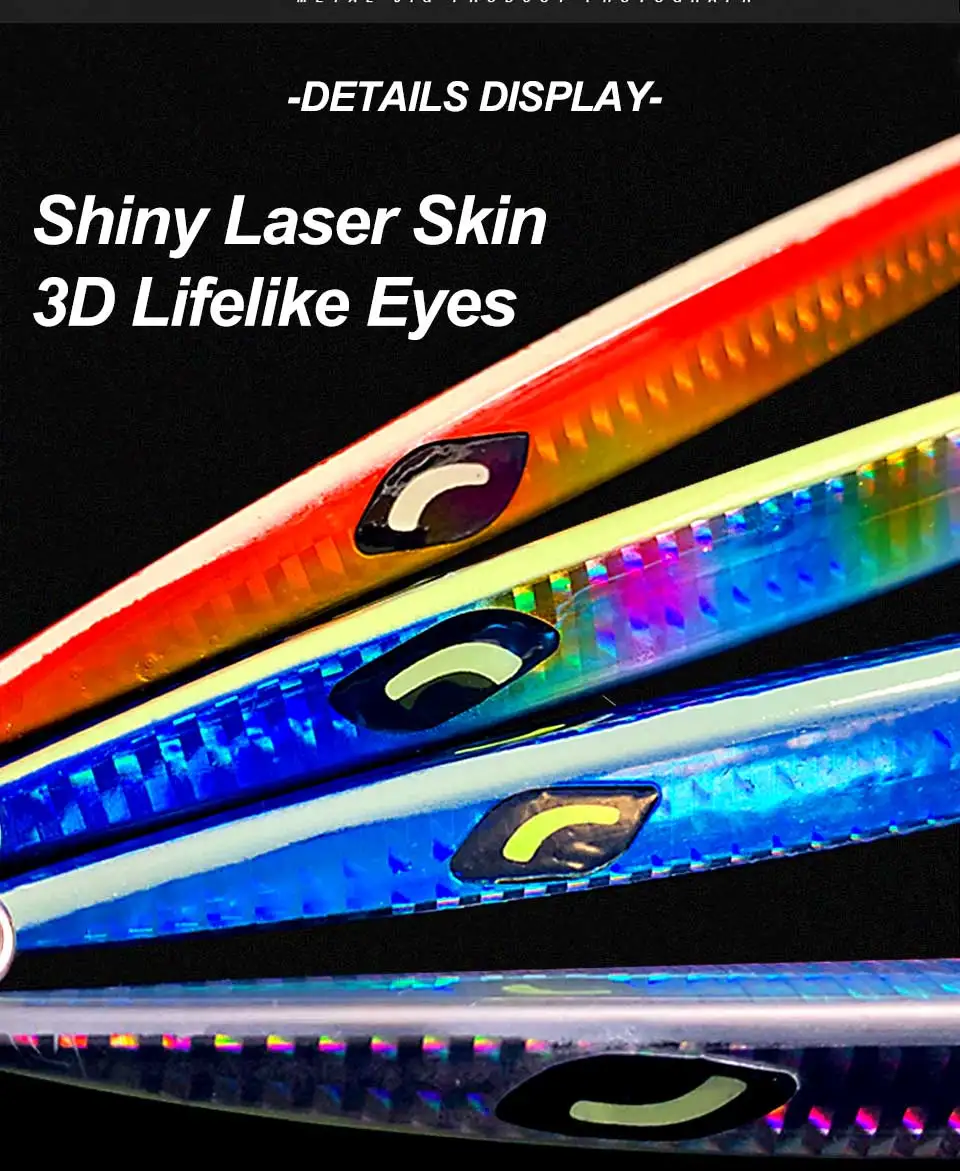 Vista lateral del señuelo vertical