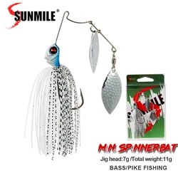 SUNMILE Spinnerbait – Señuelo giratorio para lubina y lucio
