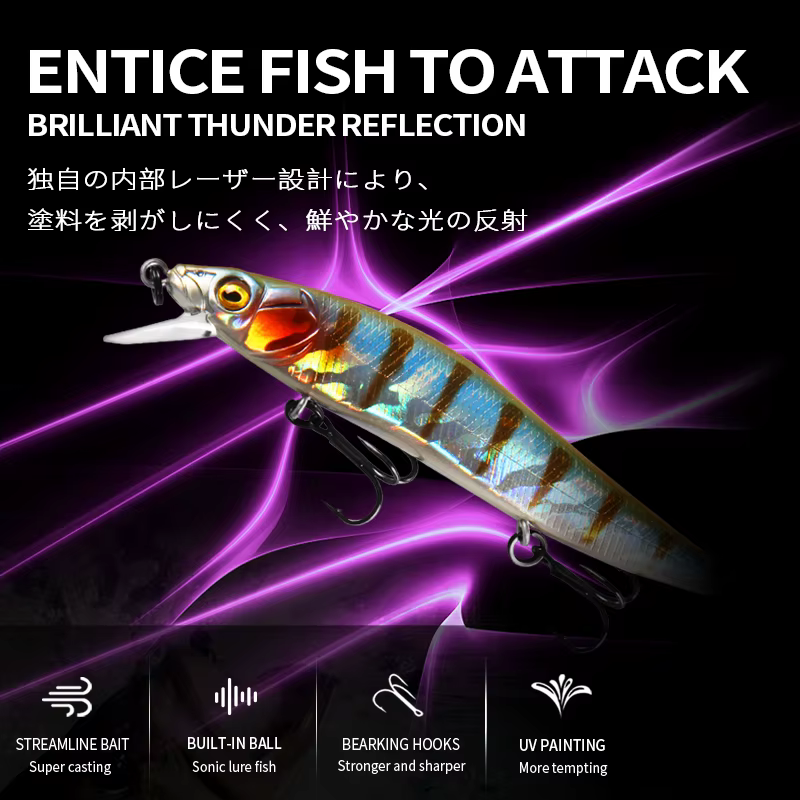 BEARKING Minnow Wobbler 9,8 cm – Señuelo profundizador 10g - imagen 4