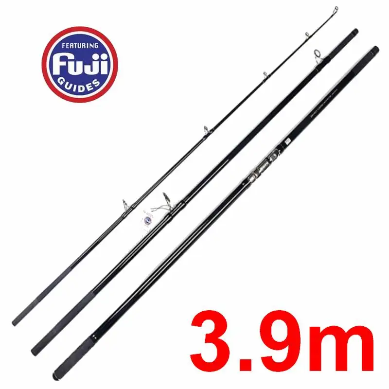 Caña Surf Casting Fibra Carbono 3,9m 200-400g Anillos Fuji