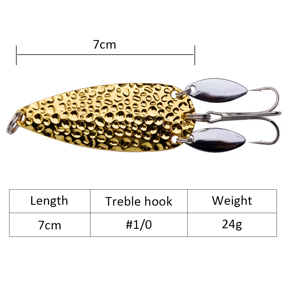 Cuchara Spinner Goture 24g 7cm para lubina y perca - imagen 3