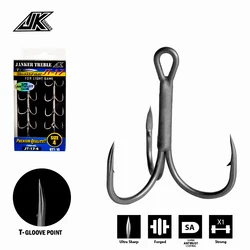 Anzuelo Triple JT-17 Acero Inoxidable para Pesca Ligera