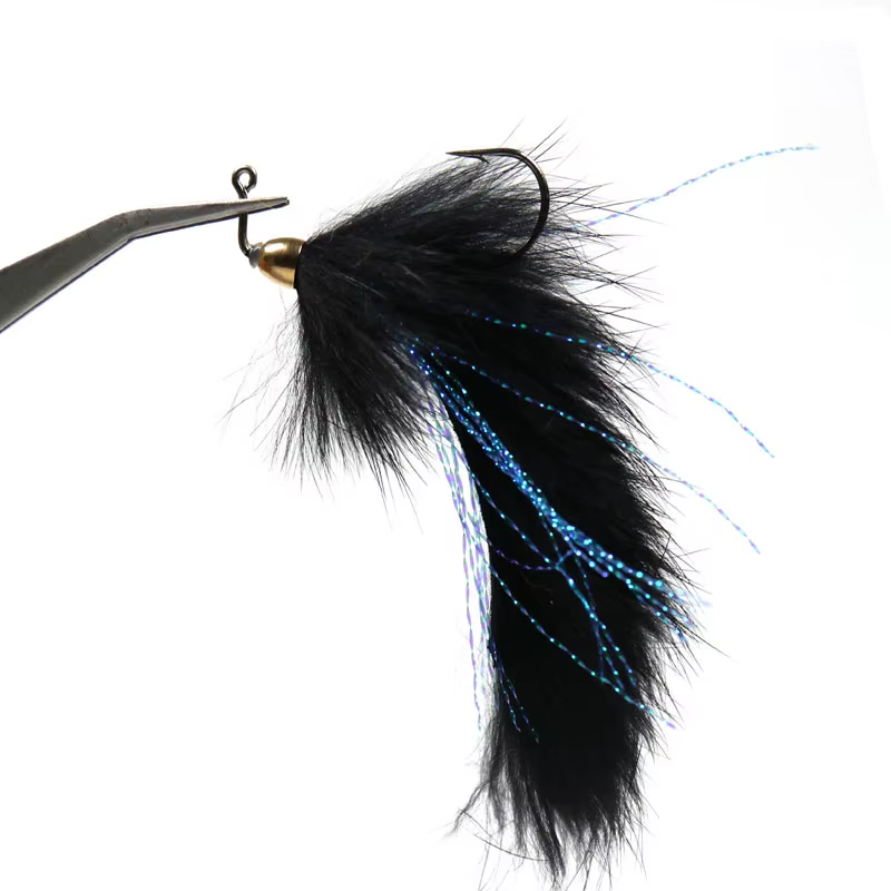 Streamer Copper Blaze 1/0 con cabeza de cuentas para trucha - imagen 4