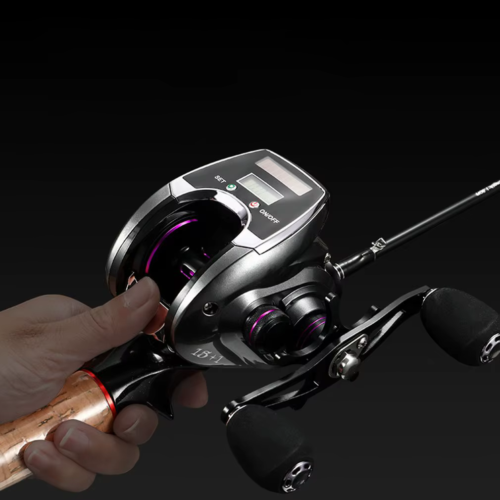 Carrete Baitcasting con Contador de Línea Solar - imagen 3