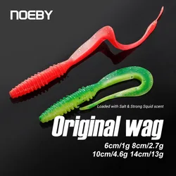 NOEBY Swimbait de silicona para lubina – Cola larga 10cm