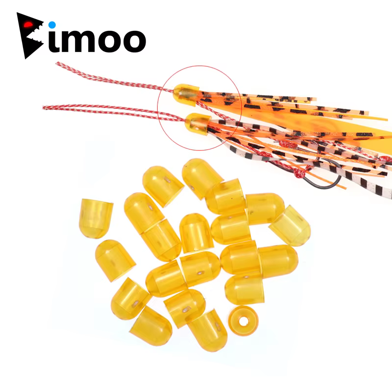 Bimo Señuelos de Agua Salada Faldas Silicona Naranja Pargo