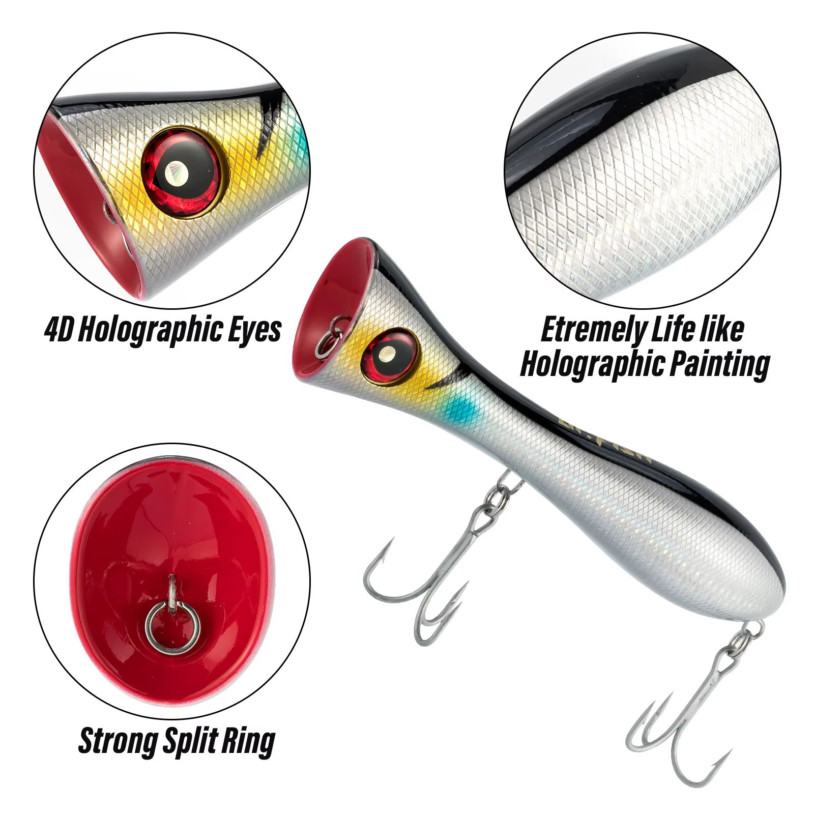 Popper 130g 205mm para Surf Casting GT Atún – Señuelo artificial agua salada - imagen 3