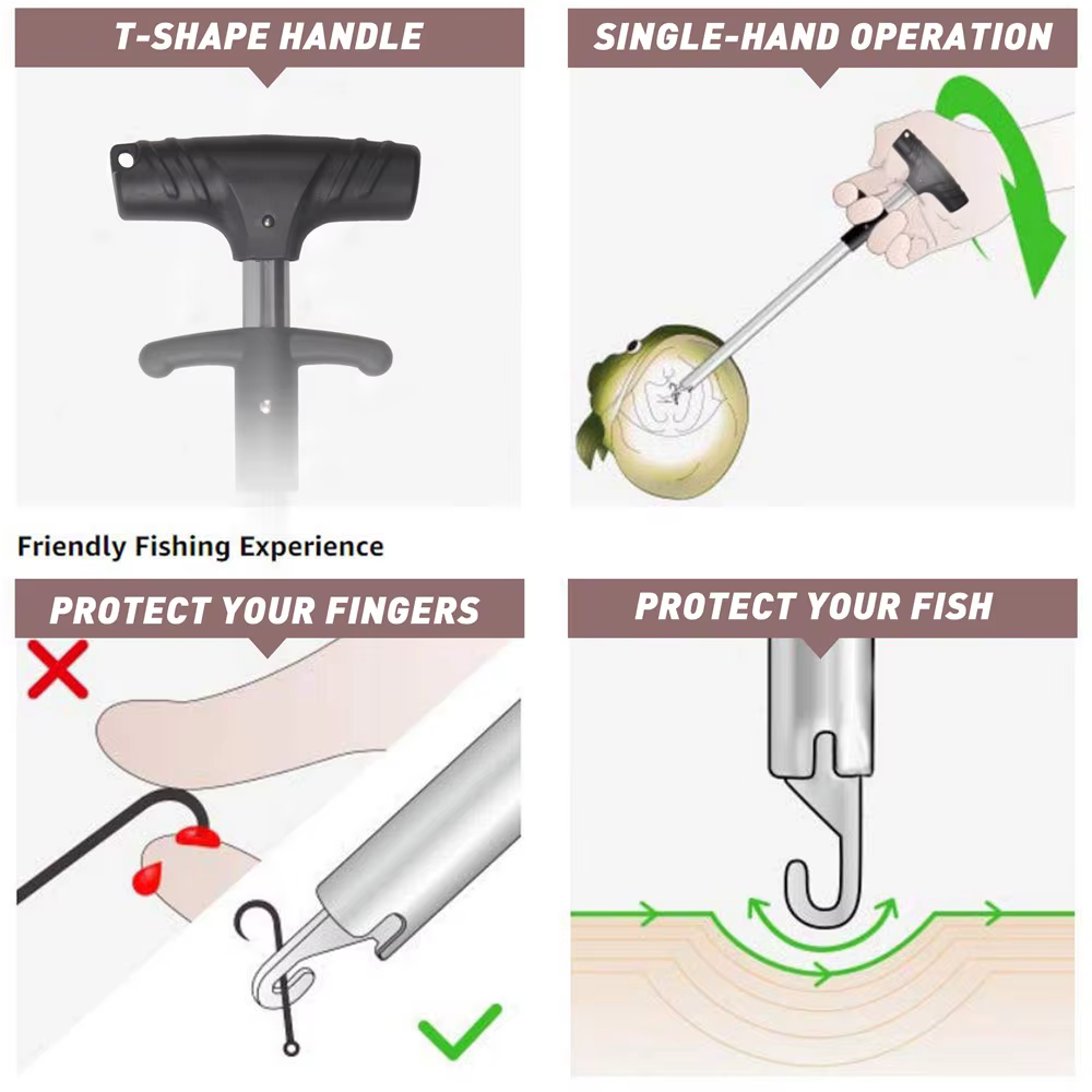 Alicates de pesca inoxidables con extractor anzuelo - imagen 4
