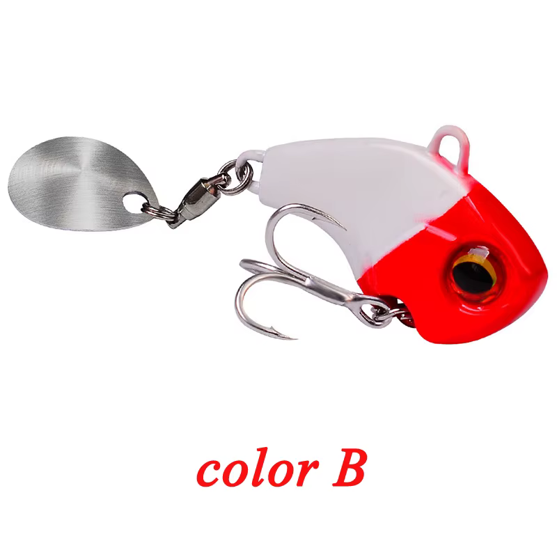 POETRYYI Spinnerbait metálico – Jig de orilla con hoja vibrante - imagen 2