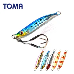 Jig metálico luminoso de caída lenta para lubina – Cuerpo cóncavo
