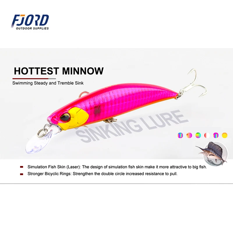 FJORD Jerkbait marino para carpa y lubina – Pececillo salado - imagen 4