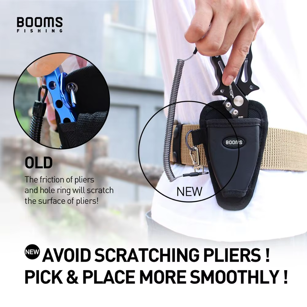 Booms Fishing P01 - Alicates de pesca con funda y cordon espiral - imagen 2