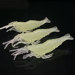 Vinilo camarón luminoso para pesca en agua salada y dulce