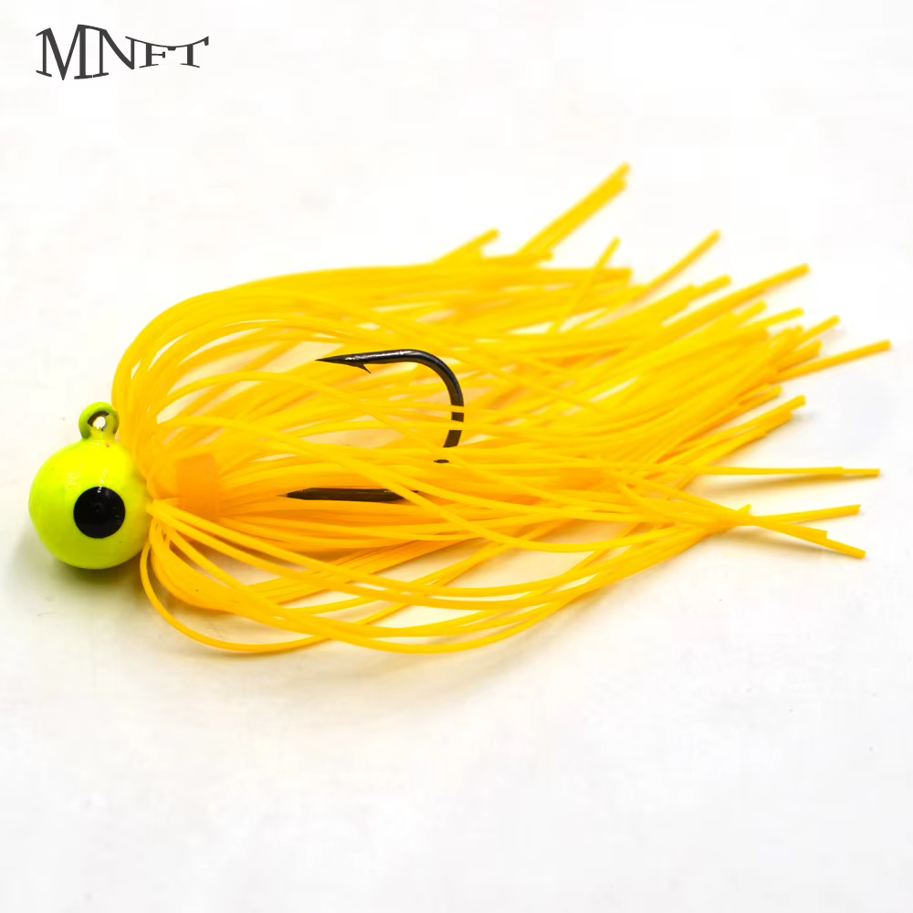 MNFT Jig Head falda silicona curricán – Anzuelo acero barba - imagen 3