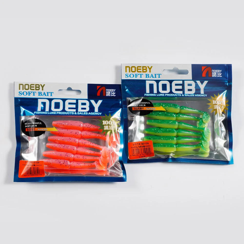 Vinilo NOEBY con cola en T para lubina, Texas Rig o jig head - imagen 5