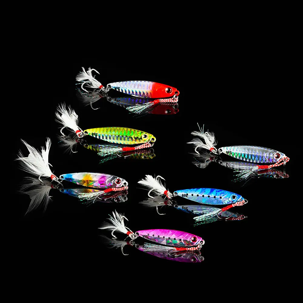 Señuelo metálico para jigging con ojos 3D