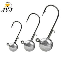 Anzuelos Jig Head sin malezas 1-20g bola redonda vástago largo vinilo