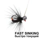 Jigeecarp Jig Head hundimiento rápido invierno con gusano mosca - imagen 5