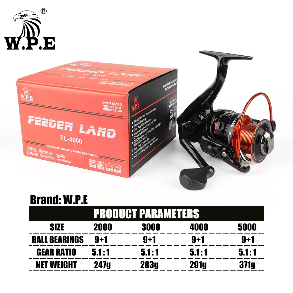 Carrete W.P.E. LAND Carpfishing con rodamientos para carpa - imagen 5