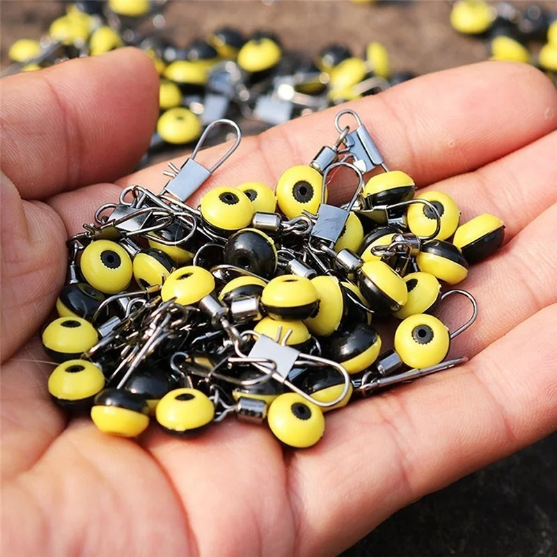 Conectores de tope para flotador en color amarillo