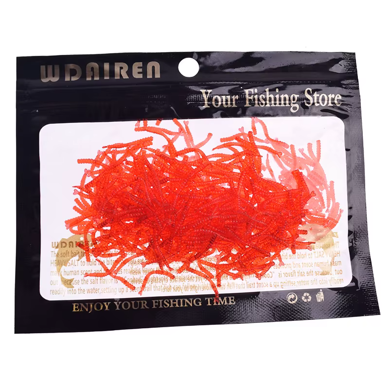 Señuelo de silicona aroma pescado lombriz roja 20mm lubina carpa - imagen 4