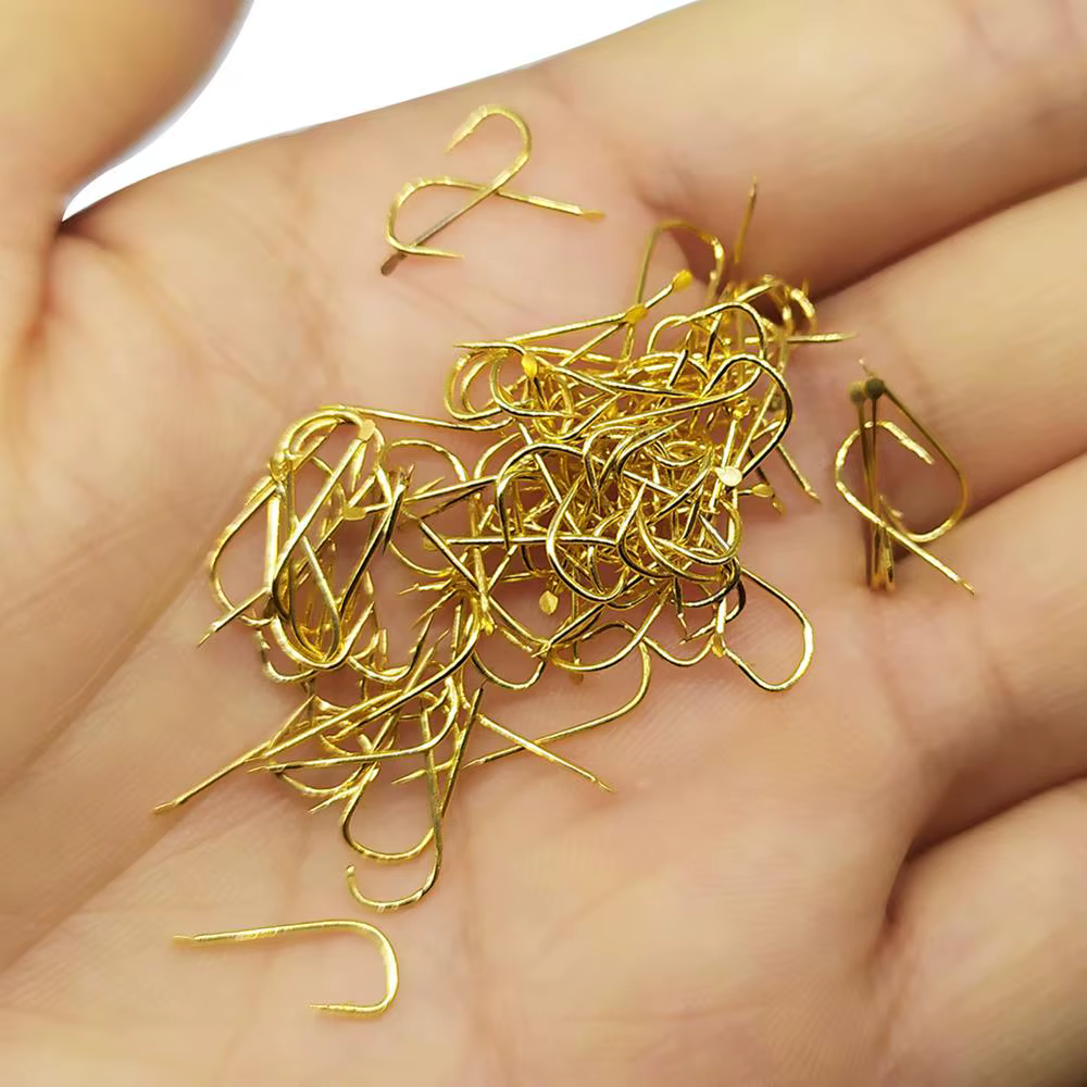 Anzuelo dorado de alambre fino para cebo vivo - imagen 5