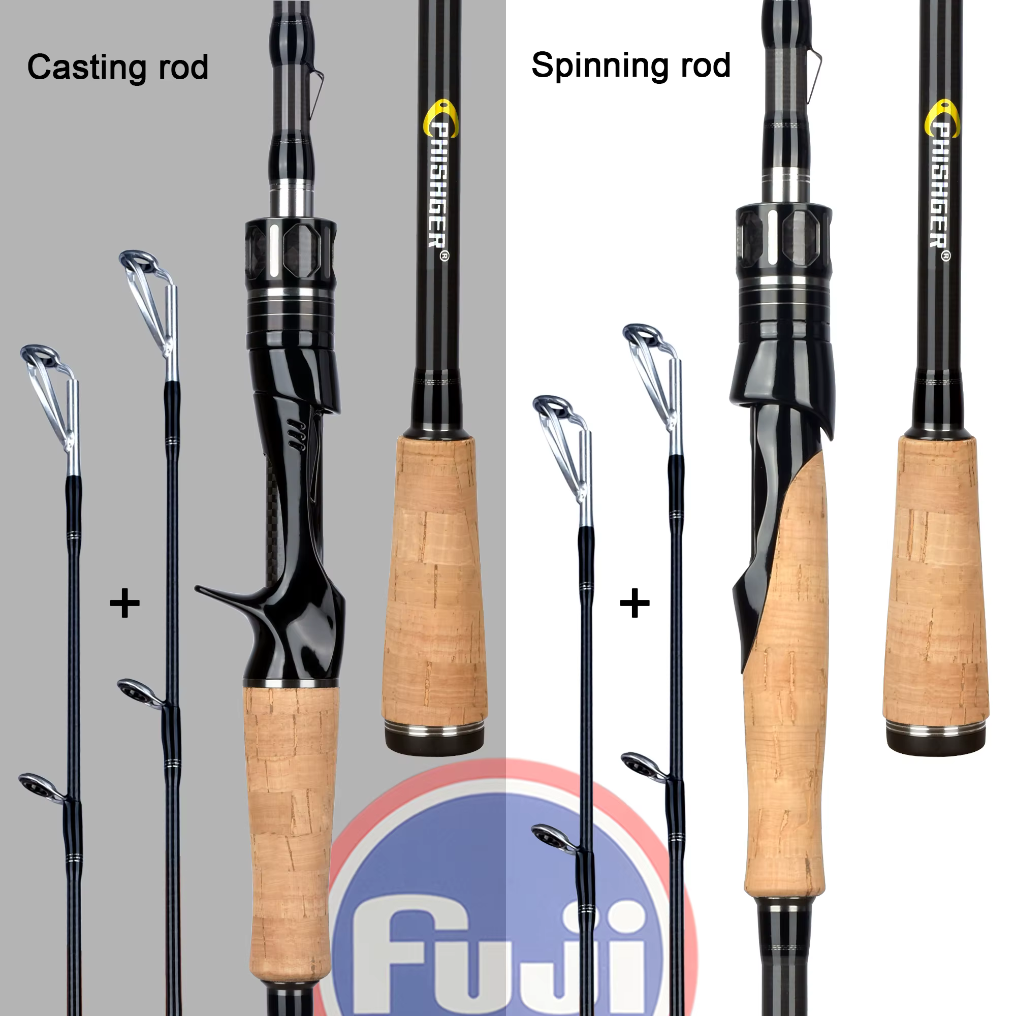 Felenhai Blackjack Casting 5-80g – Caña acción media con anillas Fuji CI - imagen 5