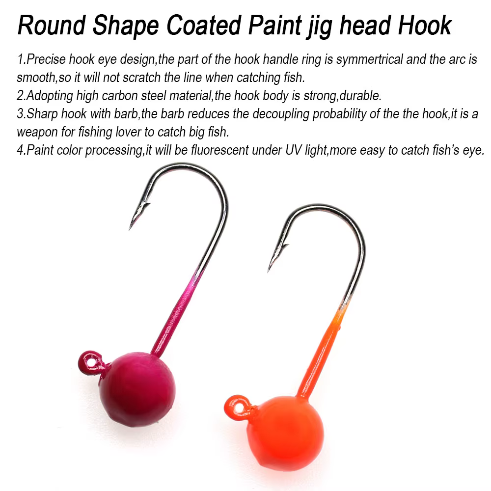 Anzuelo Jig Head ICERIO con púas y acabado UV para vinilo - imagen 5