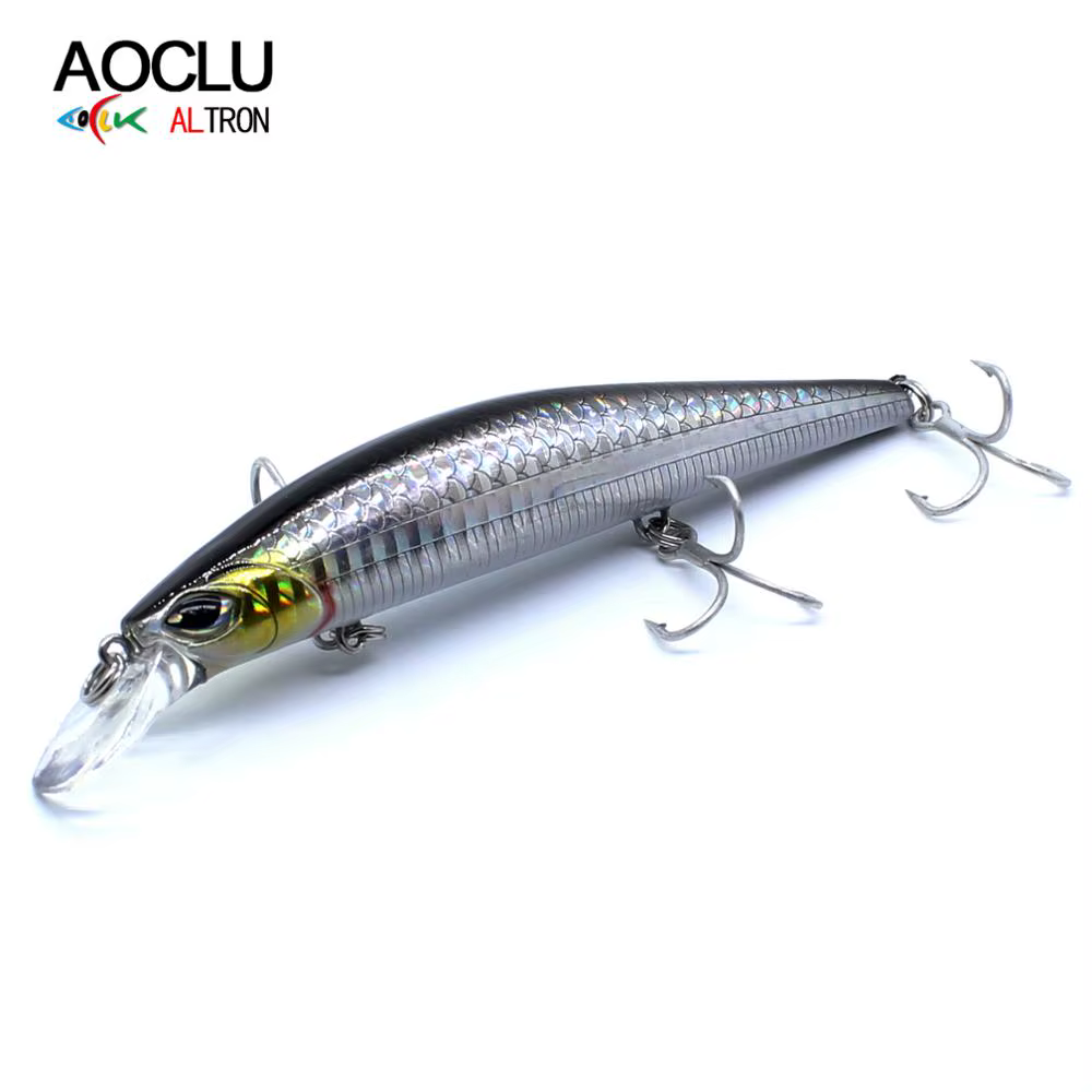 AOCLU Minnow Jerkbait Wobbler - Señuelo duro 120 mm, buceo 1,8 m - imagen 2