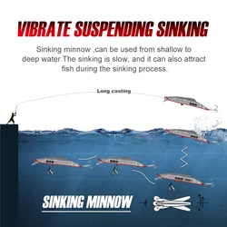 NOEBY Señuelo Minnow agua salada – acción natural