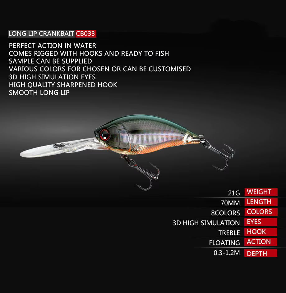 Whoppers Crankbait 11,4 cm 21g – Trolling agua salada - imagen 3