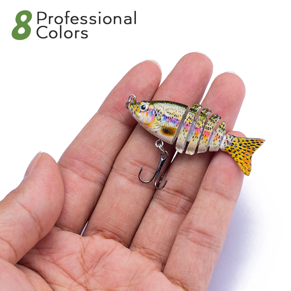 Crankbait multiarticulado realista – Señuelo wobbler para pesca