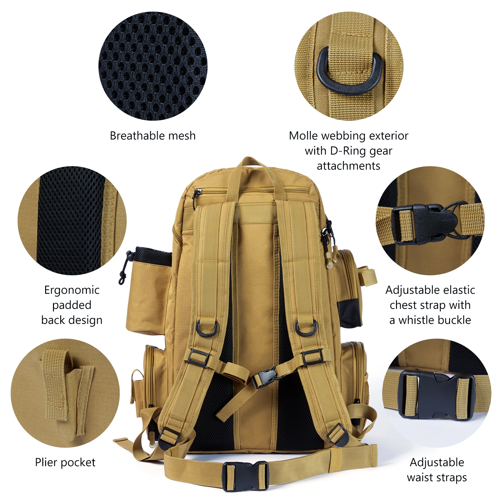 Mochila aparejos Bassdash – Organizador resistente al agua - imagen 5