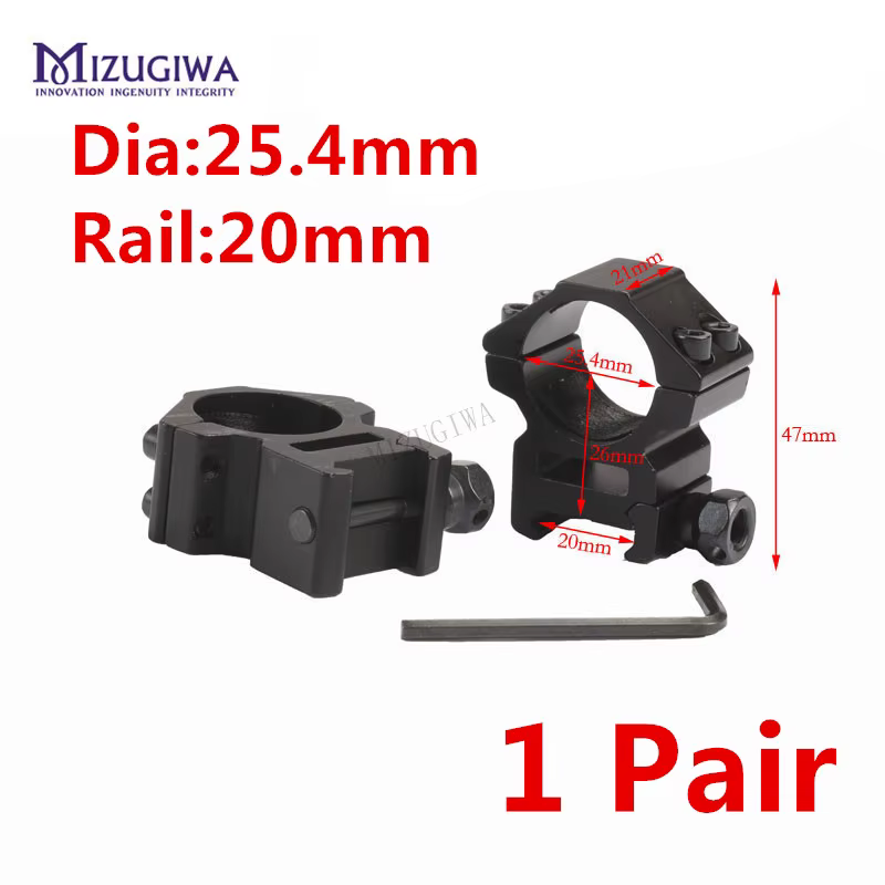 Anillas de montaje para mira MIZUGIWA Weaver – 25,4/30 mm - imagen 3