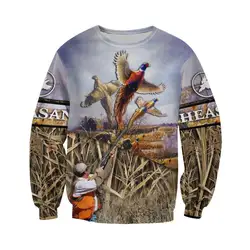 Huntaholic Sudadera KJ0244 Faisán 3D – Ropa de pesca para hombre