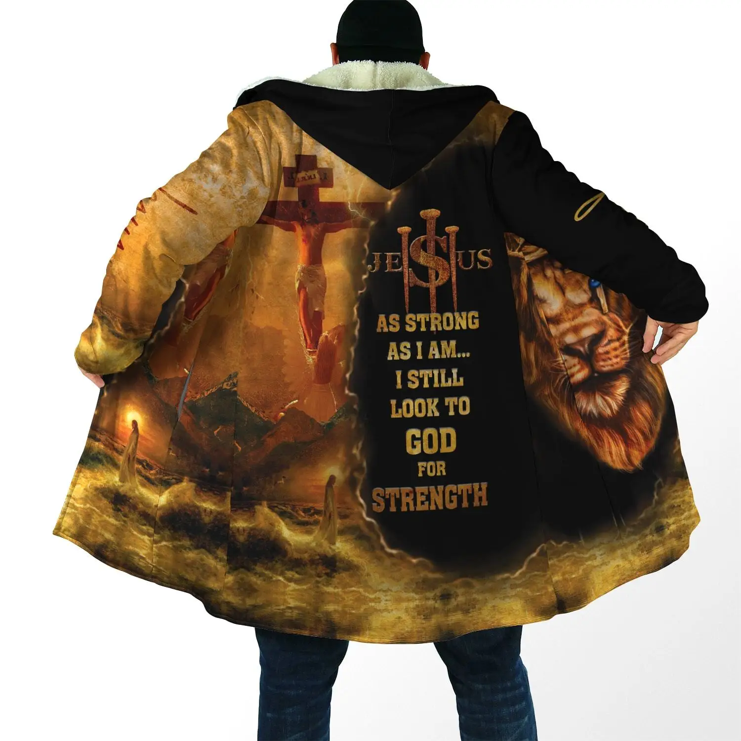 DP12 2021 capa de pesca lana gruesa capucha estampado 3D León - imagen 5